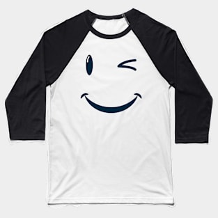 Smile Wink Humor Graphic Novelty Sarcastic Funny Sarcasm Baseball T-Shirt